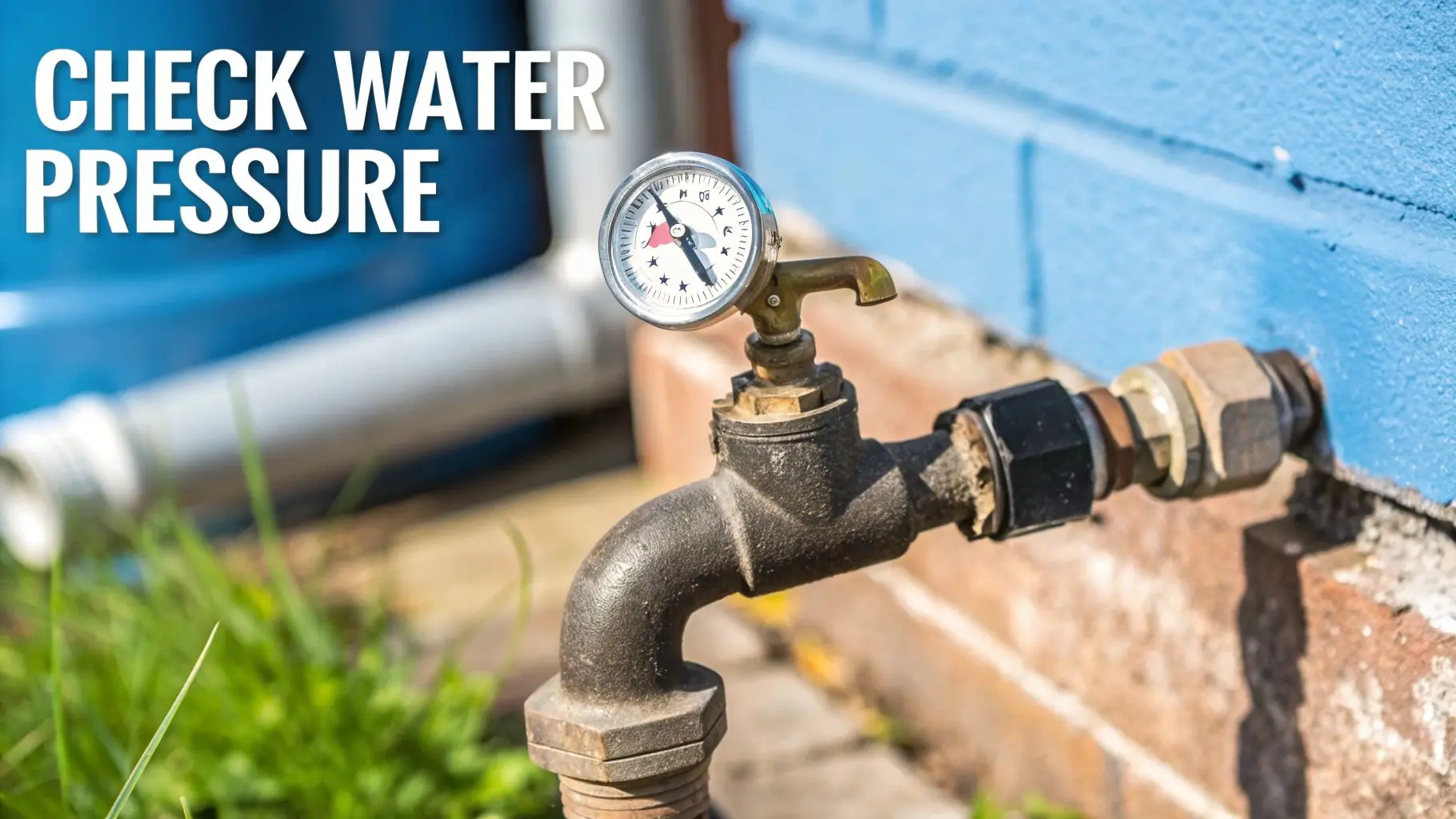 Water spraying from plumbing leak